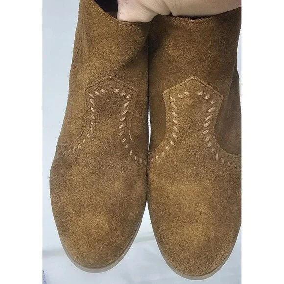 Minnetonka Melissa Bootie Womens 9.5 Dusty Brown Suede Side Zip Ankle 81033 - Picture 2 of 16